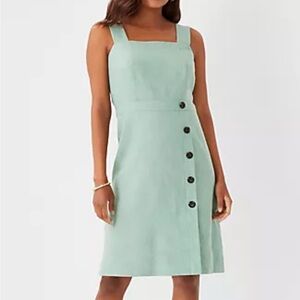 Ann Taylor Green Sleeveless Sundress Midi
